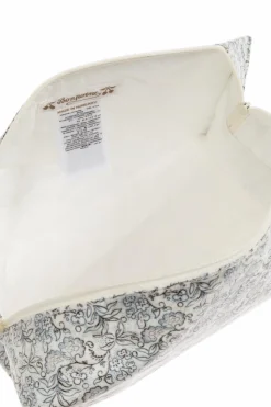 Bonpoint cream Cosmetic bag with floral motif