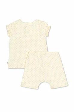 Bonpoint cream Set Emani: T-shirt and shorts