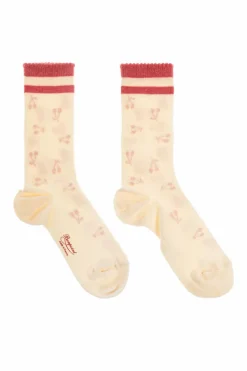 Bonpoint cream Socks with logo