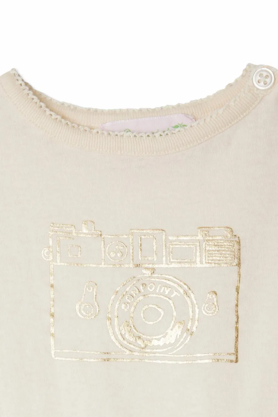 Bonpoint cream Top with print