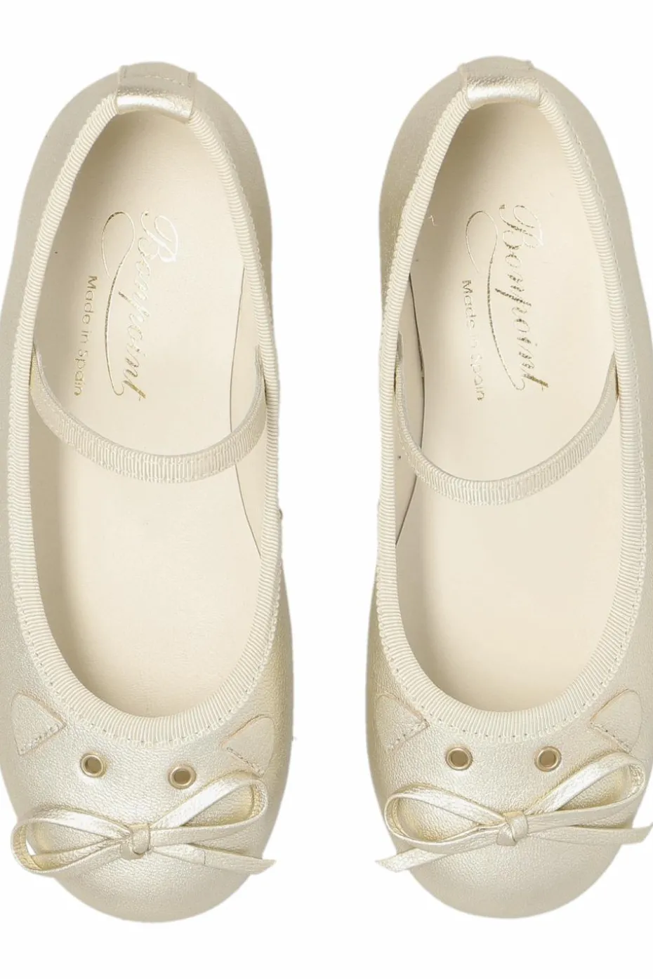 Bonpoint GOLD Ballet flats with a bow