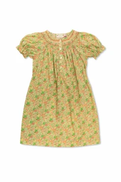 Bonpoint GREEN Dress with floral motif