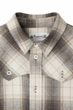 Bonpoint GREY Checked pattern shirt