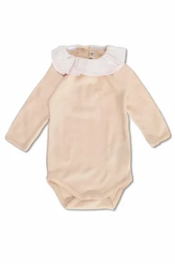 Bonpoint PINK Long-sleeve baby bodysuit