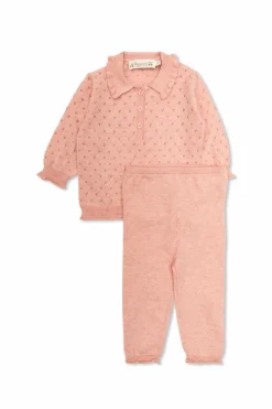 Bonpoint PINK Set: sweater and pants