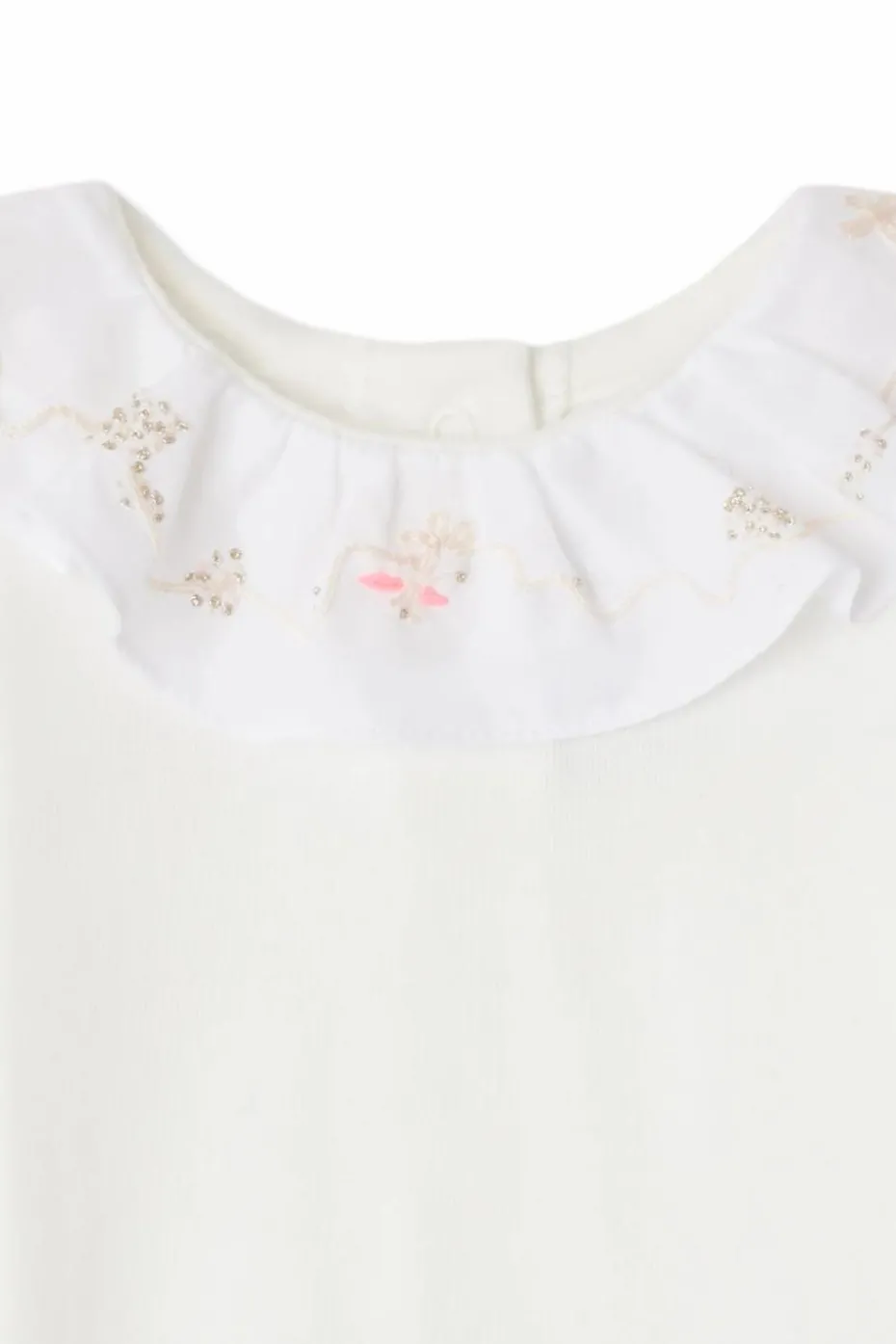 Bonpoint WHITE Cotton bodysuit