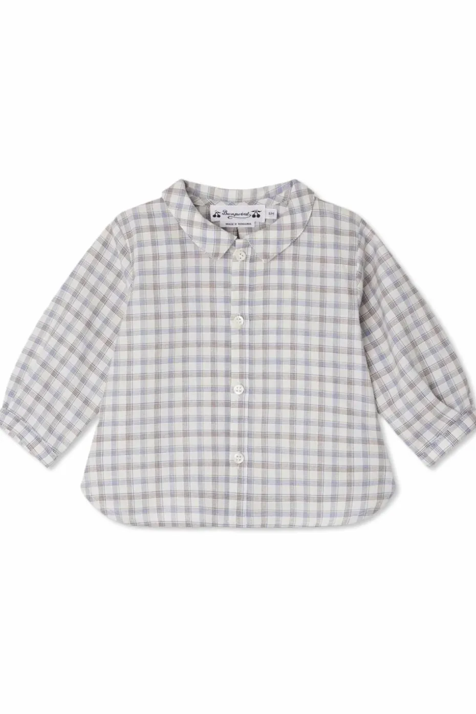 Bonpoint WHITE Plaid pattern shirt