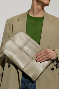 Bottega Veneta beige ‘Acro’ document case
