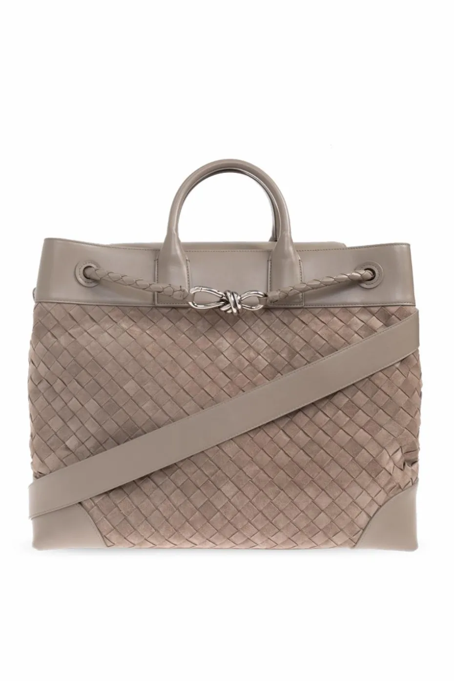 Bottega Veneta beige "Andiamo" shopper bag