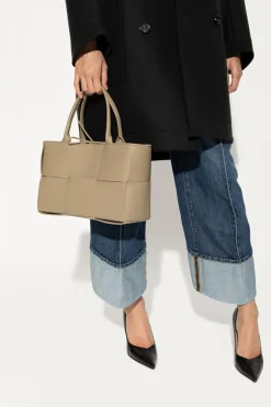 Bottega Veneta beige ‘Arco Small’ shopper bag