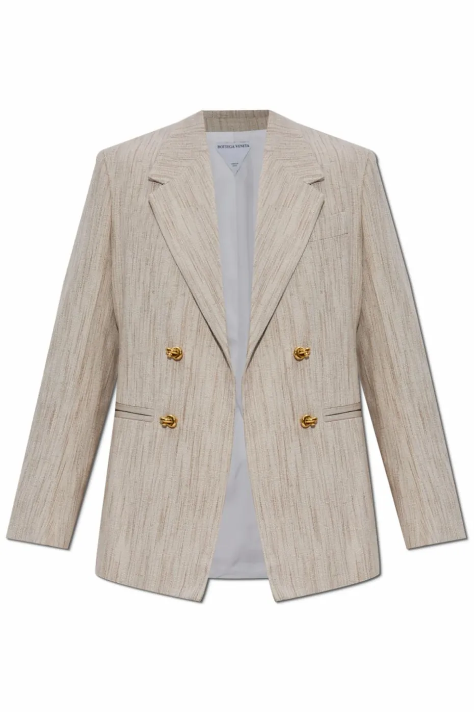 Bottega Veneta beige Blazer with silk trim
