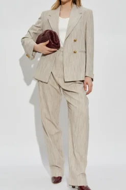 Bottega Veneta beige Blazer with silk trim
