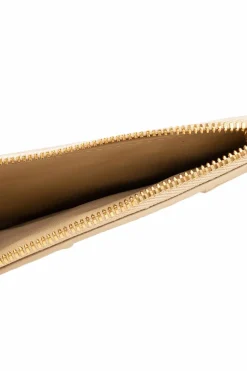 Bottega Veneta beige Card case with Intreccio weave