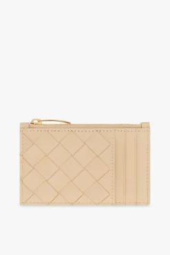 Bottega Veneta beige Leather card case
