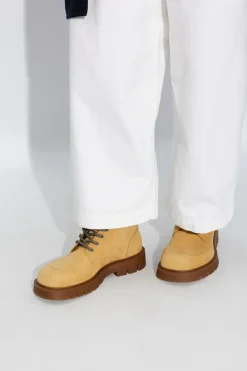 Bottega Veneta beige Nubuck ankle boots