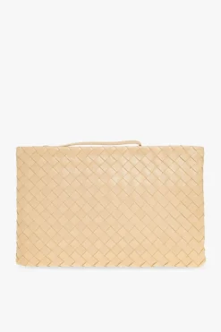 Bottega Veneta beige āPouch Largeā handbag
