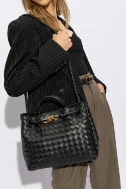 Bottega Veneta BLACK ‘Andiamo Medium’ shopper bag