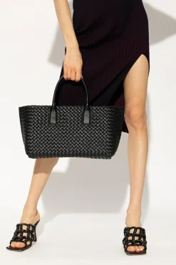 Bottega Veneta BLACK 'Cabat Small’ shopper bag