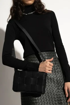 Bottega Veneta BLACK ‘Cassette Small’ shoulder bag