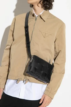 Bottega Veneta BLACK ‘Cassette Small’ shoulder bag