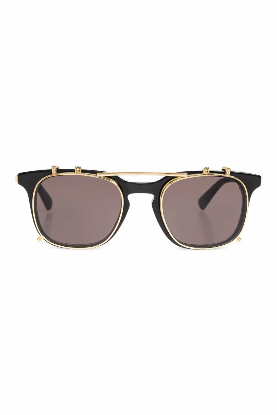 Bottega Veneta BLACK Corrective glasses with clip-on sunglasses