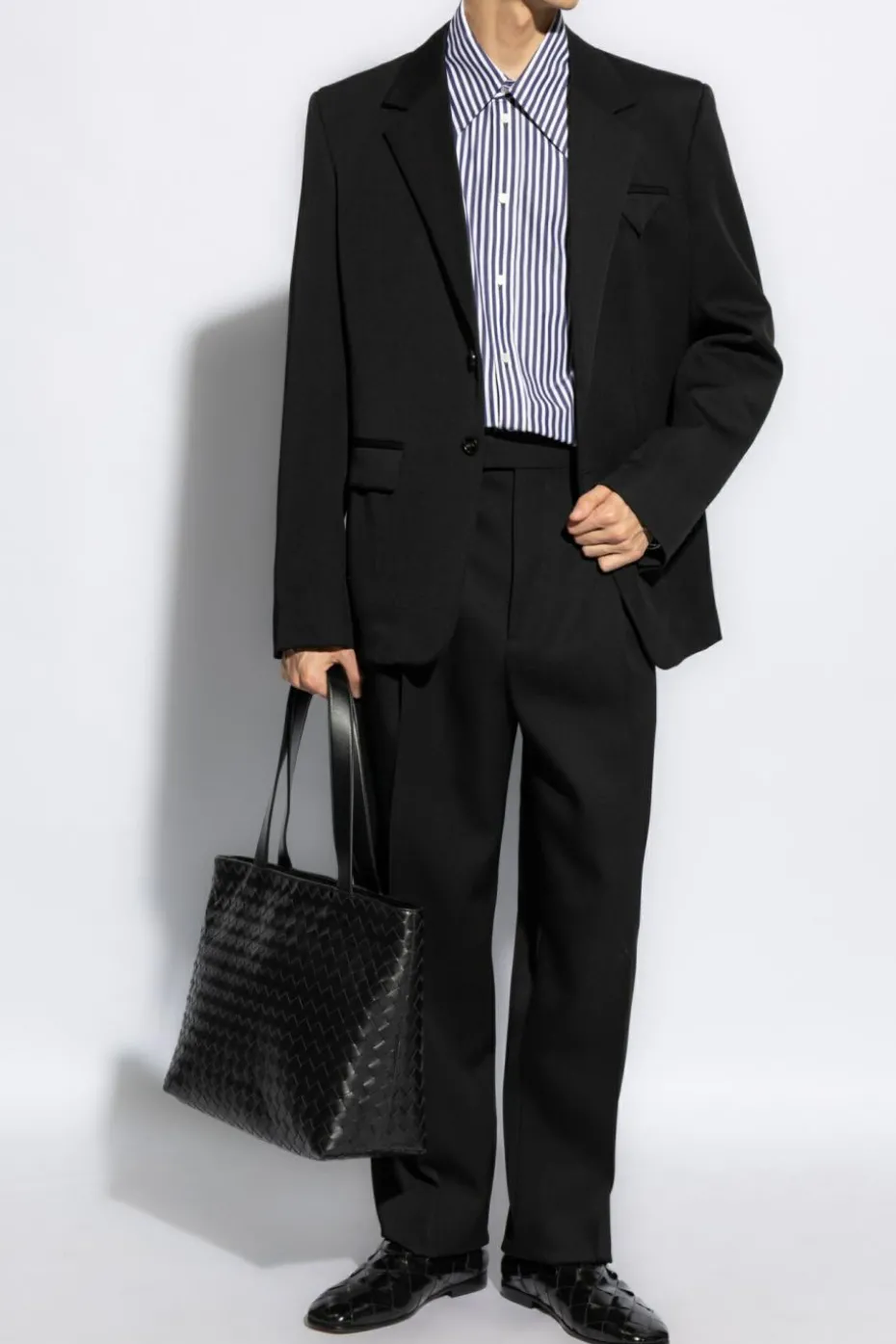 Bottega Veneta BLACK Creased trousers