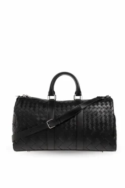 Bottega Veneta BLACK Duffel bag with Intrecciato weave