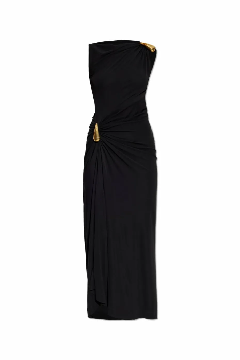 Bottega Veneta BLACK Fitted dress with appliqués
