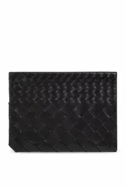Bottega Veneta BLACK ‘Half Zip Pouch’ handbag
