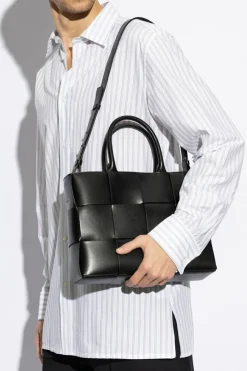 Bottega Veneta BLACK Handbag East-West Arco Small