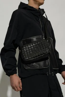 Bottega Veneta BLACK ‘Intrecciato Camera Small’ shoulder bag