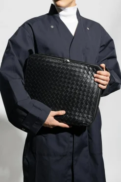Bottega Veneta BLACK ‘Intrecciato Medium’ travel case