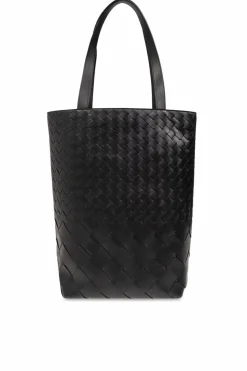 Bottega Veneta BLACK Intrecciatto shopper bag