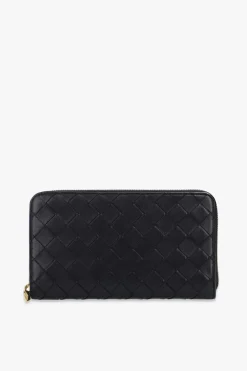 Bottega Veneta BLACK ‘Intrecciato’ wallet