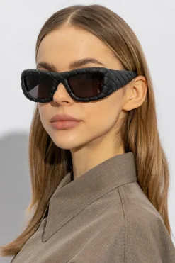 Bottega Veneta BLACK Intrecciato sunglasses