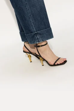Bottega Veneta BLACK ‘Knot’ heeled sandals