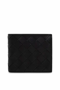 Bottega Veneta BLACK Leather Folding Wallet