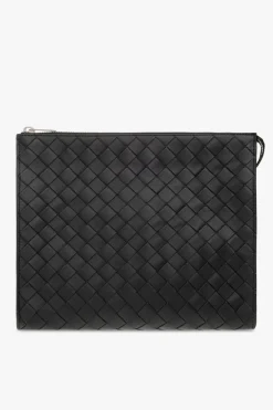 Bottega Veneta BLACK Leather wash bag