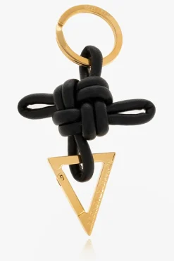 Bottega Veneta BLACK Leather keyring