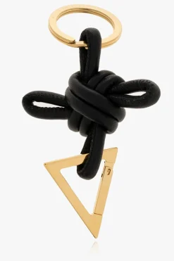 Bottega Veneta BLACK Leather keyring