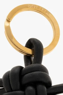Bottega Veneta BLACK Leather keyring