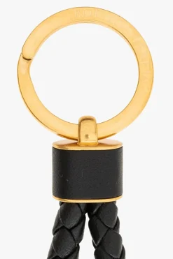 Bottega Veneta BLACK Leather keyring