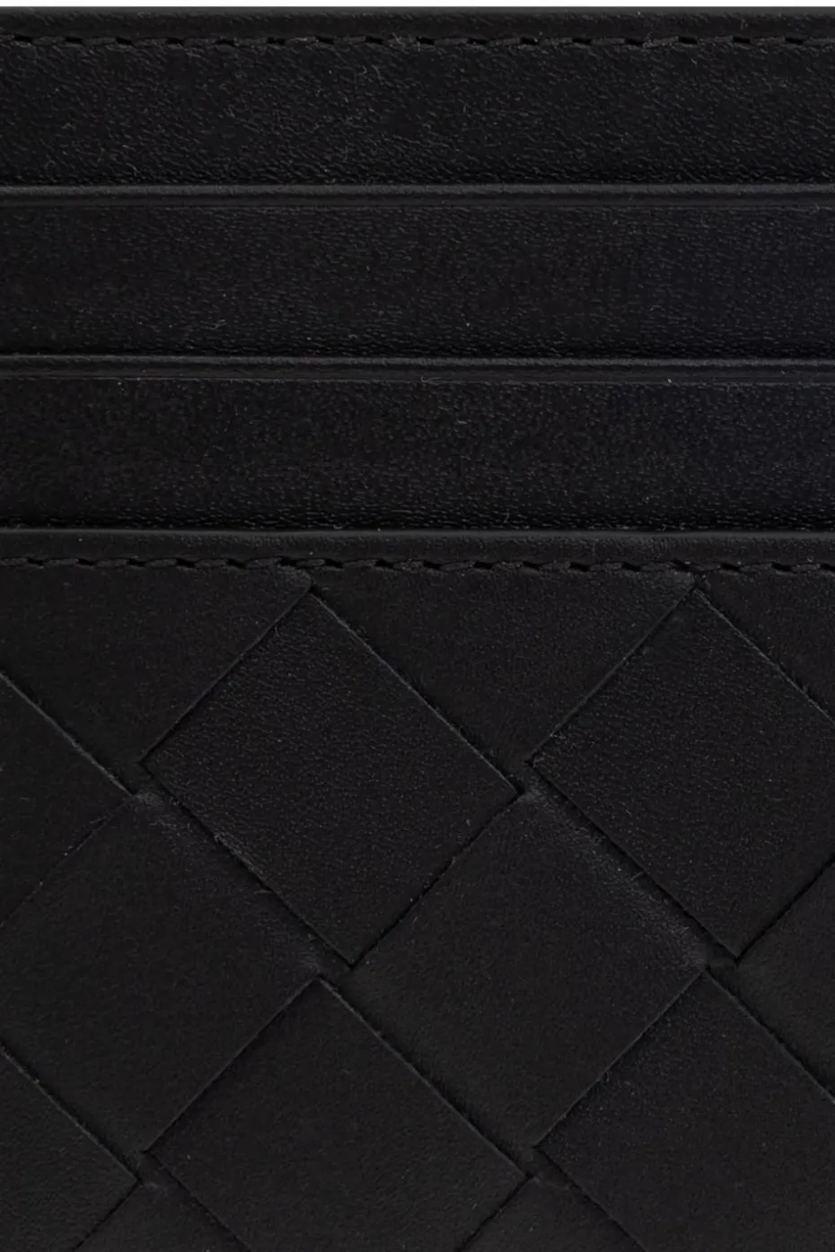 Bottega Veneta BLACK Leather card wallet