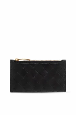 Bottega Veneta BLACK Leather card case