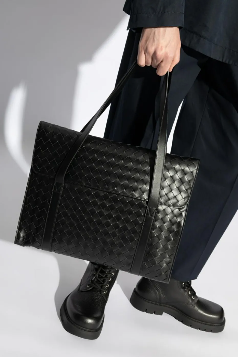 Bottega Veneta BLACK Leather briefcase