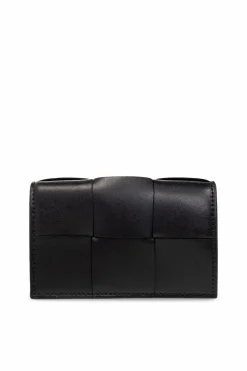 Bottega Veneta BLACK Leather card case