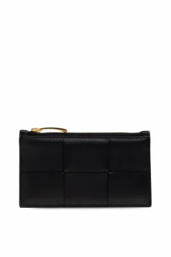 Bottega Veneta BLACK Leather card holder