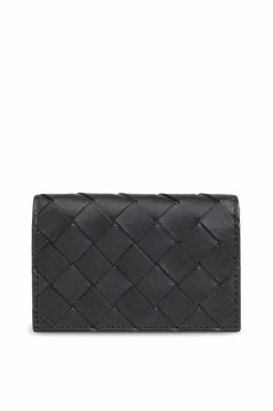 Bottega Veneta BLACK Leather card case.