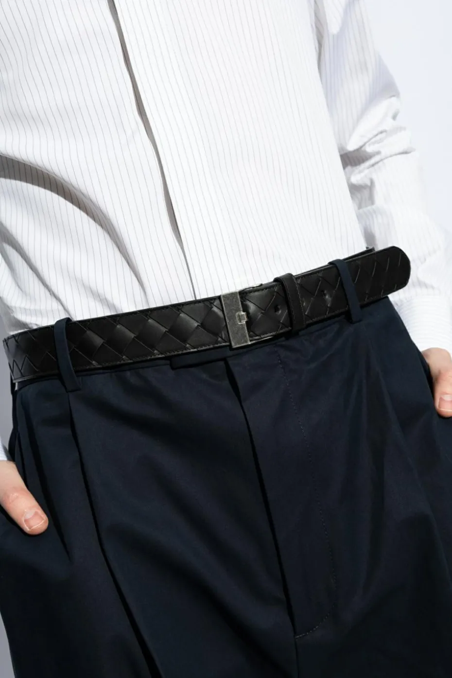 Bottega Veneta BLACK Leather belt