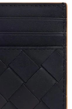 Bottega Veneta BLACK Leather card holder
